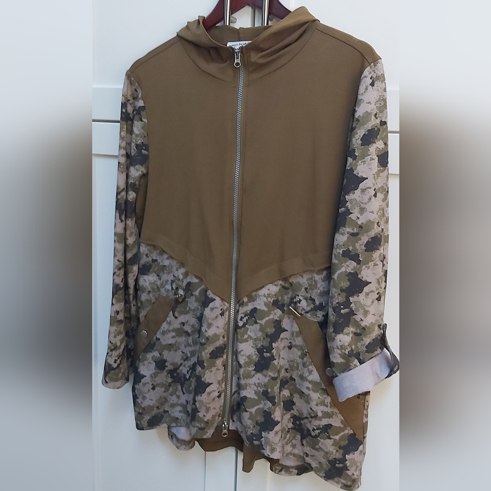 Neon Buddha hooded camo jacket